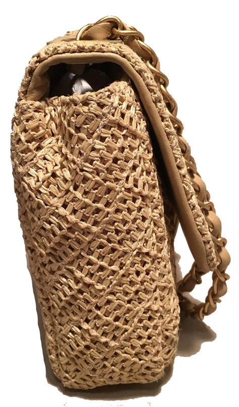 chanel raffia flap bag|straw raffia shoulder bags.